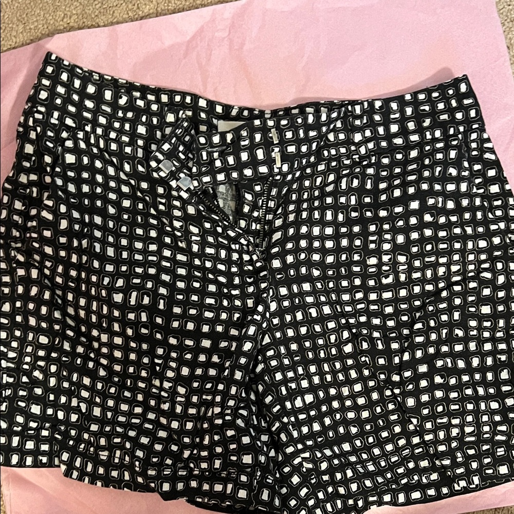 Taylor Black and White Checkered Women's Shorts